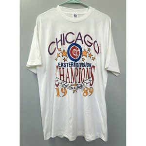 Chicago Cubs 1989 Vintage Eastern Division Champions T-Shirt Size XL